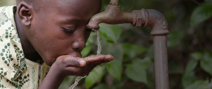 boy drinking water